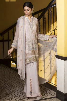 2124-PINK-PASTEL EMBROIDERED BEMBERG CHIFFON UNSTITCHED