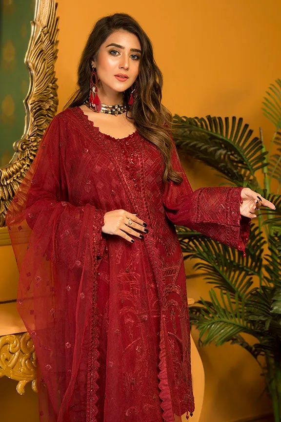 2305-GULL EMBROIDERED CHIFFON STITCHED