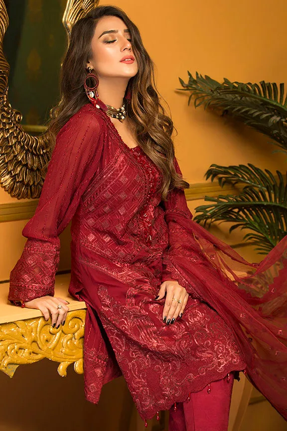 2305-GULL EMBROIDERED CHIFFON STITCHED
