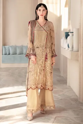2575-SISAL EMBROIDERED BEMBERG CHIFFON UNSTITCHED