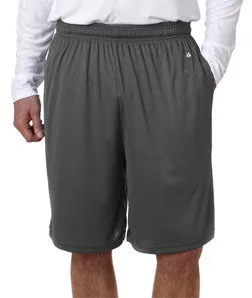 4119 Badger Adult 10" B-Core Performance Shorts With Pocket Graphite
