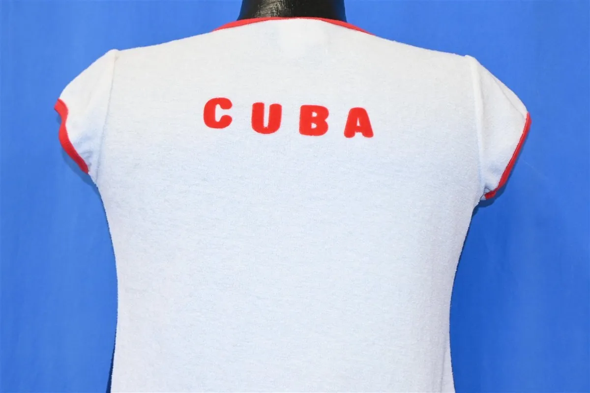 80s Cuba Flag Terrycloth Cuban Pride t-shirt Women's Medium