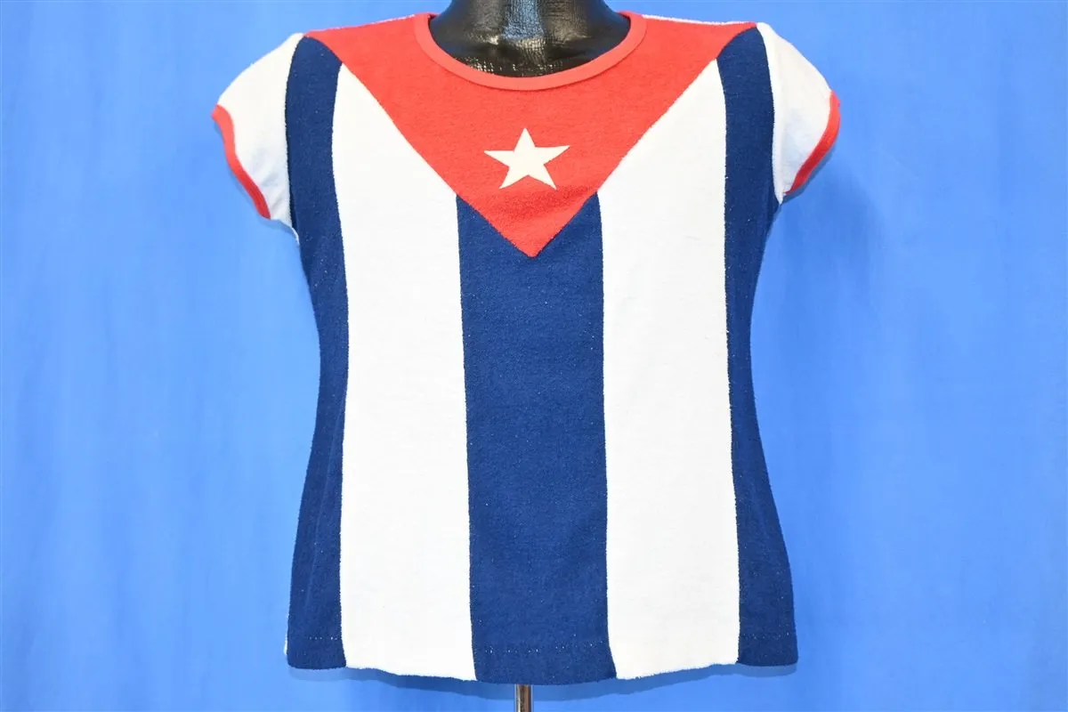 80s Cuba Flag Terrycloth Cuban Pride t-shirt Women's Medium
