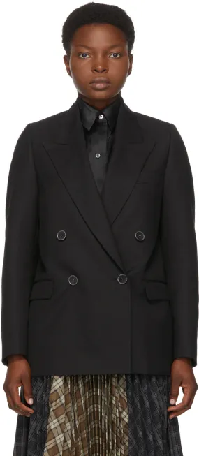 Acne Studios Black Double-Breasted Blazer