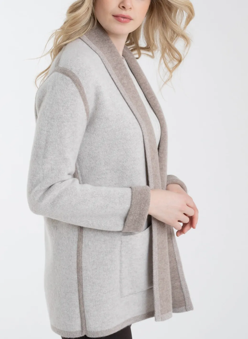 ALASHAN CASHMERE MERINO REVERSIBLE SHAWL JACKET