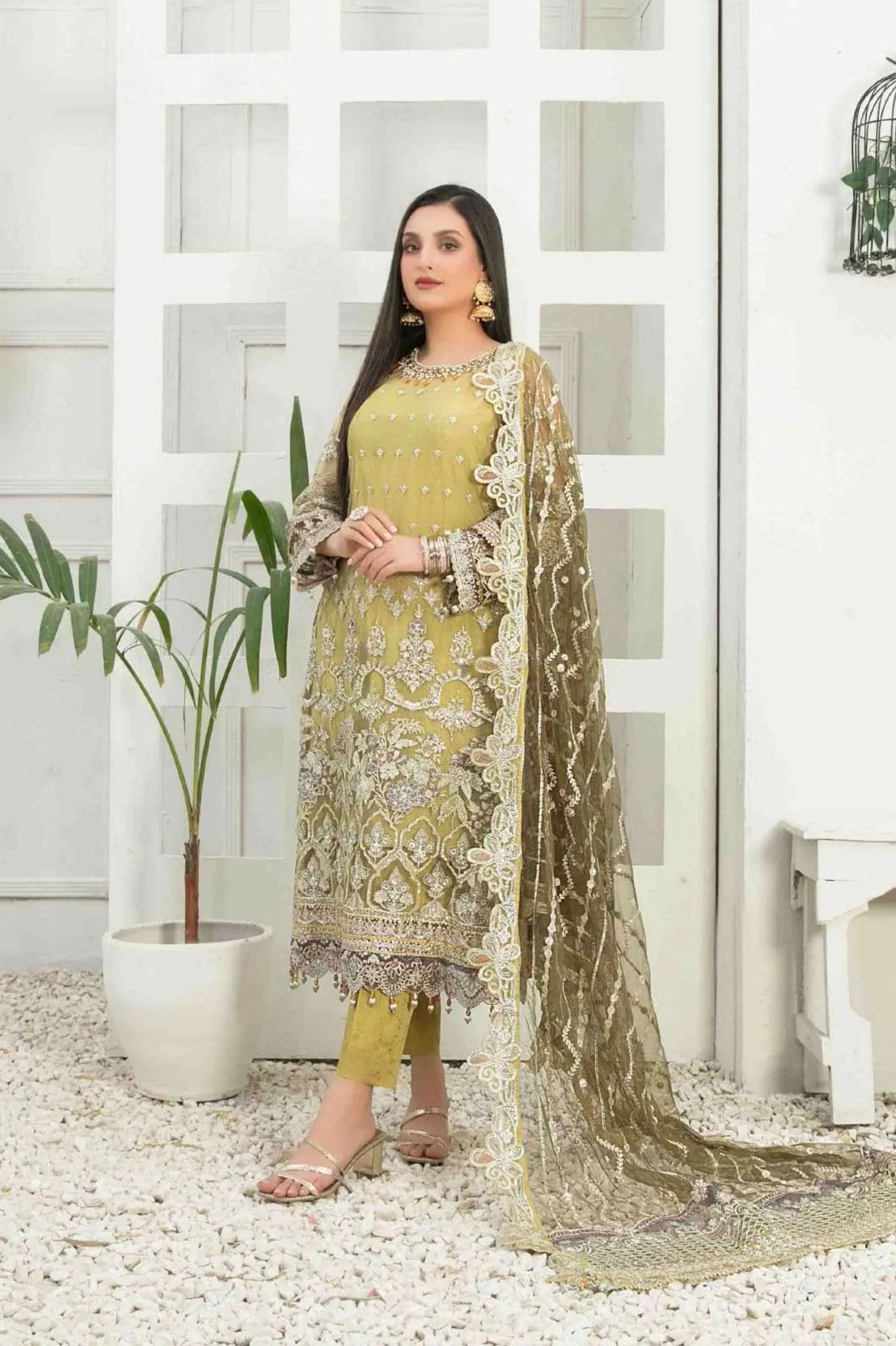 Amani by Tawakkal Semi Stitched 3 Piece Formal Collection'2023-AS-8324