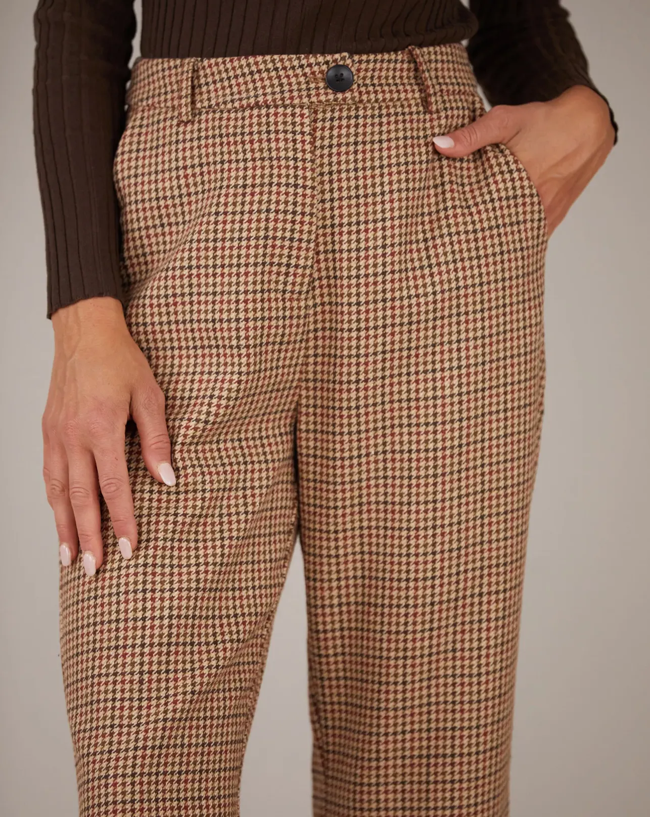 Amelius - Equinox Wool Check Pant Houndstooth
