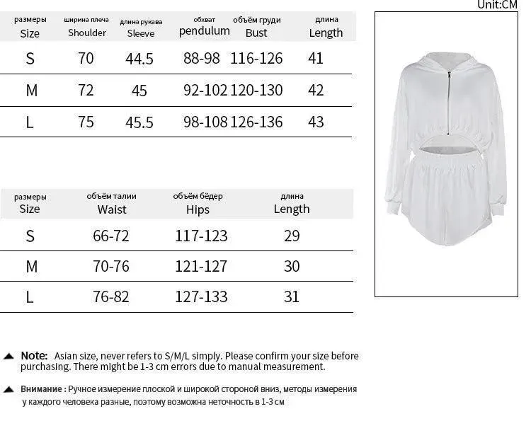 Autumn Leisure Fleece and Shorts Suit