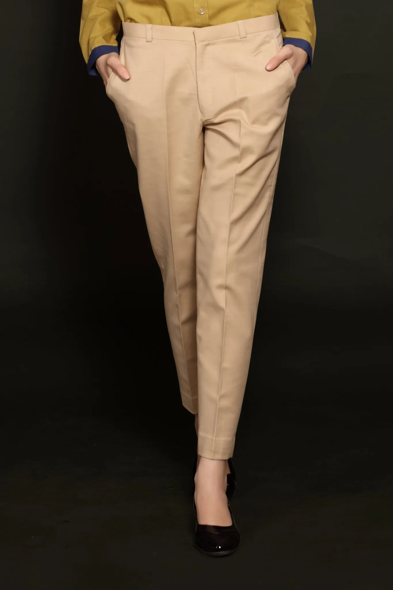 Beige Formal Trouser