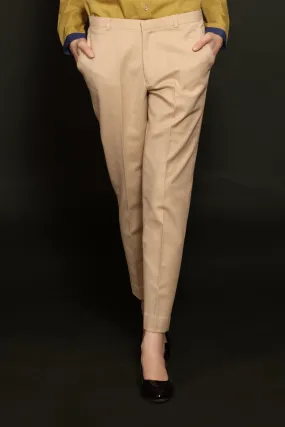 Beige Formal Trouser