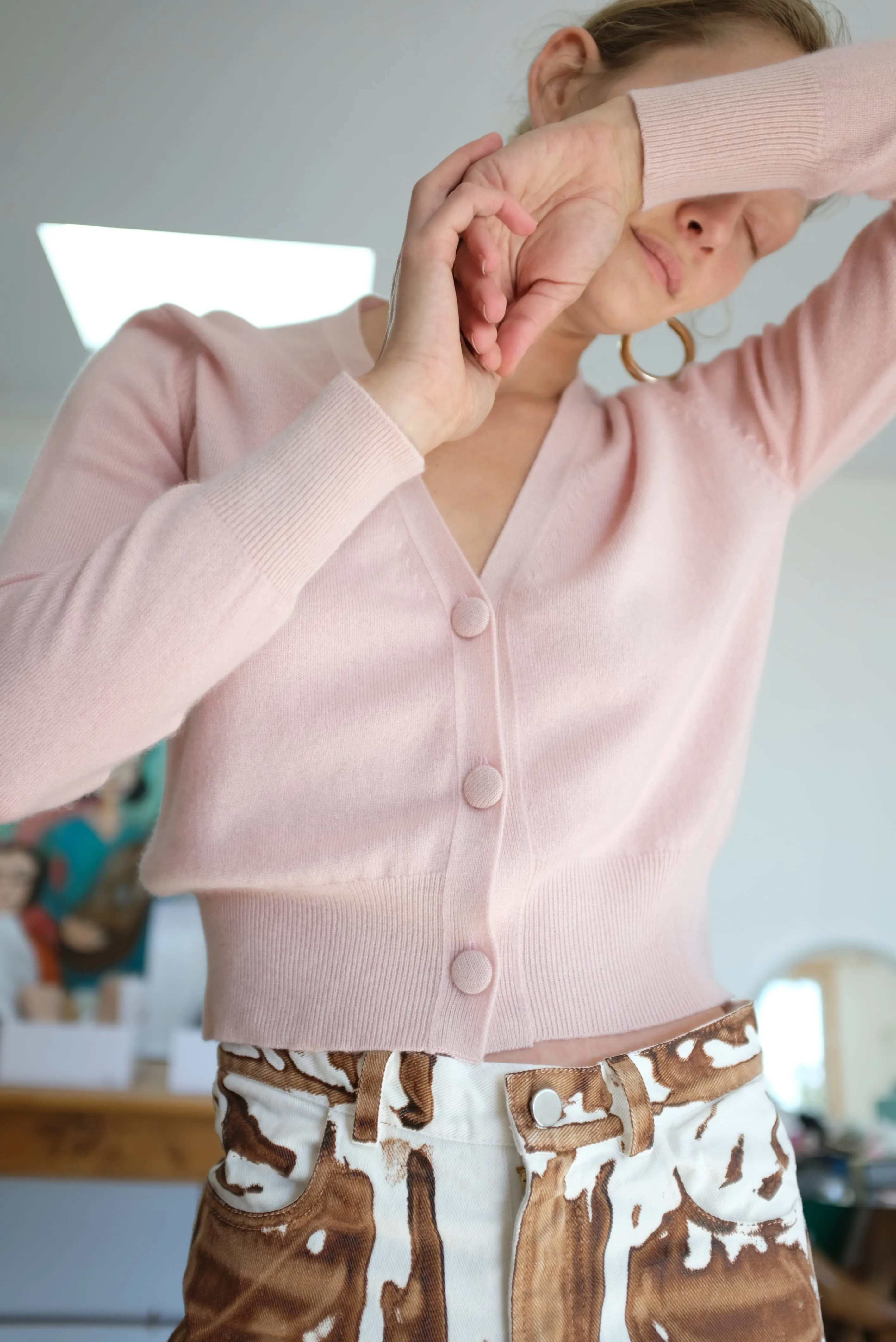 Beklina Cashmere Cardigan Petal