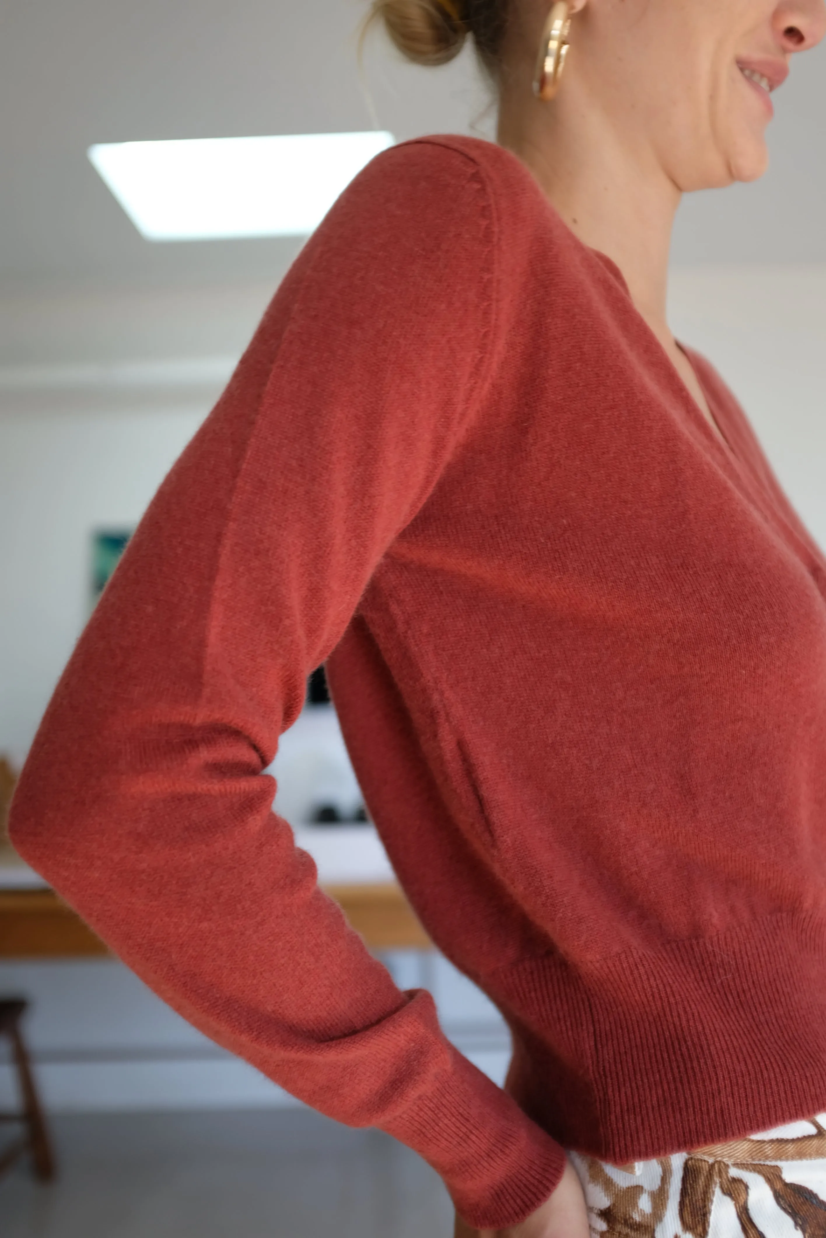 Beklina Cashmere Cardigan Rust