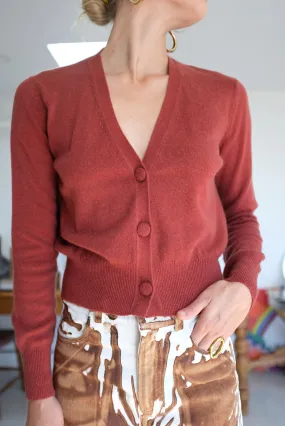 Beklina Cashmere Cardigan Rust