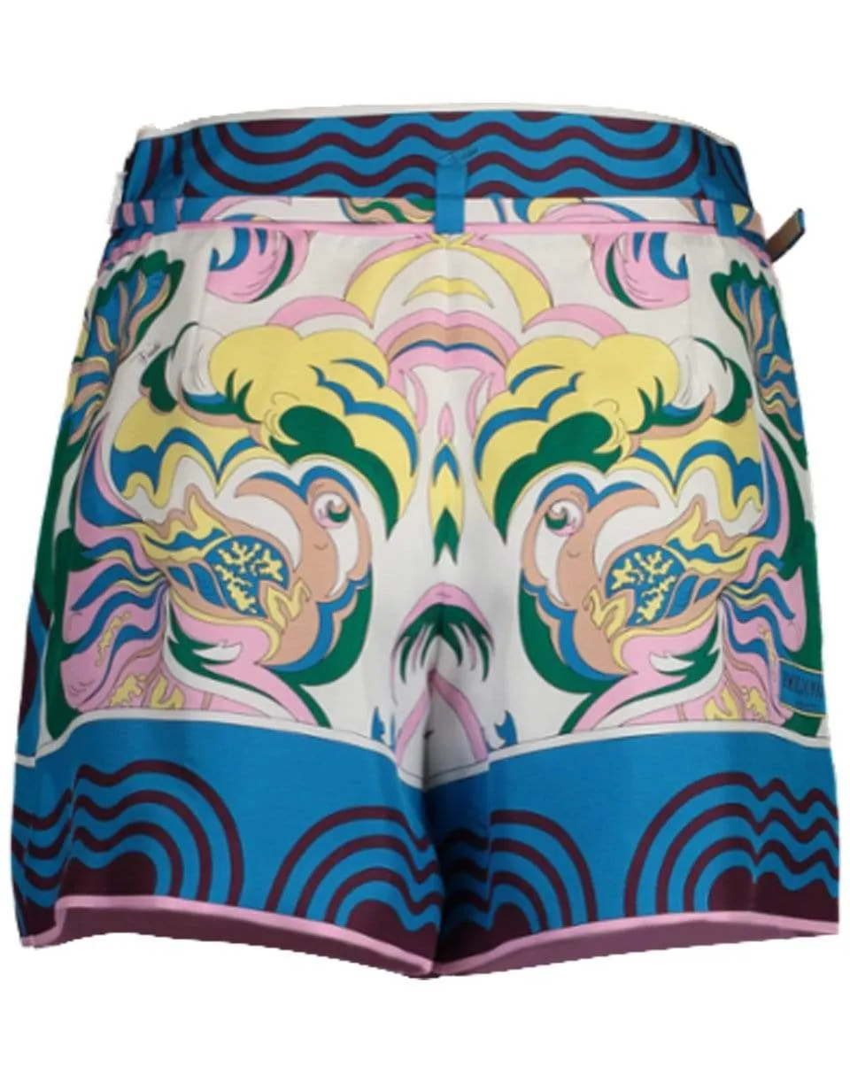 Belted Print Short