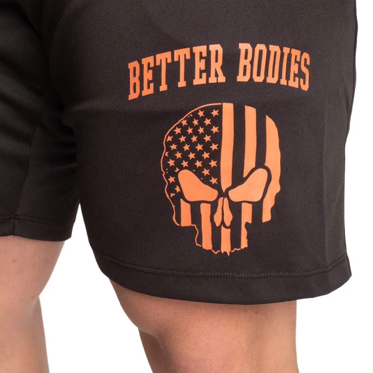 Better Bodies Skull Function Shorts - Black/Flame