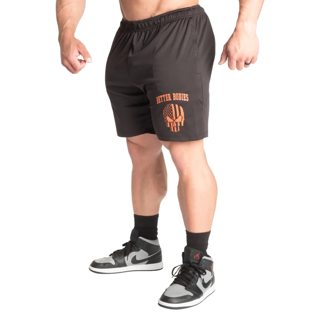 Better Bodies Skull Function Shorts - Black/Flame