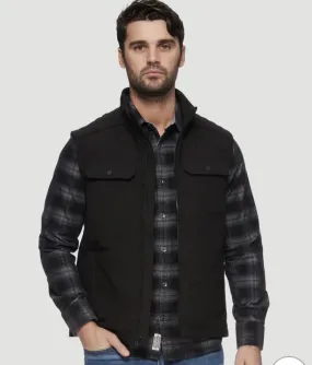 Black Chaplin Flannel Lined Quilted Vest