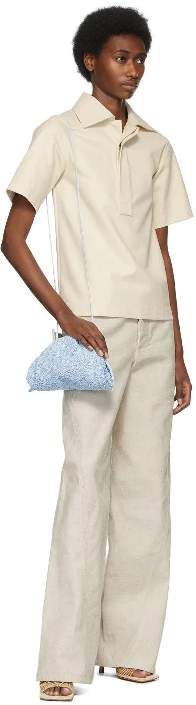 Bottega Veneta Beige Twill Polo