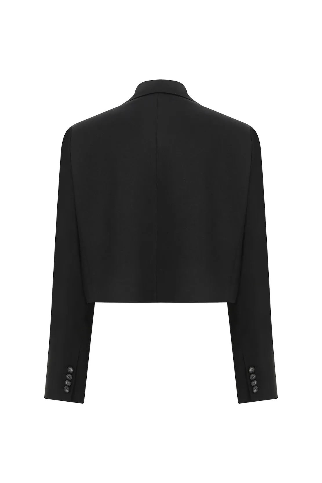 Boxy Wool Blazer in Gray