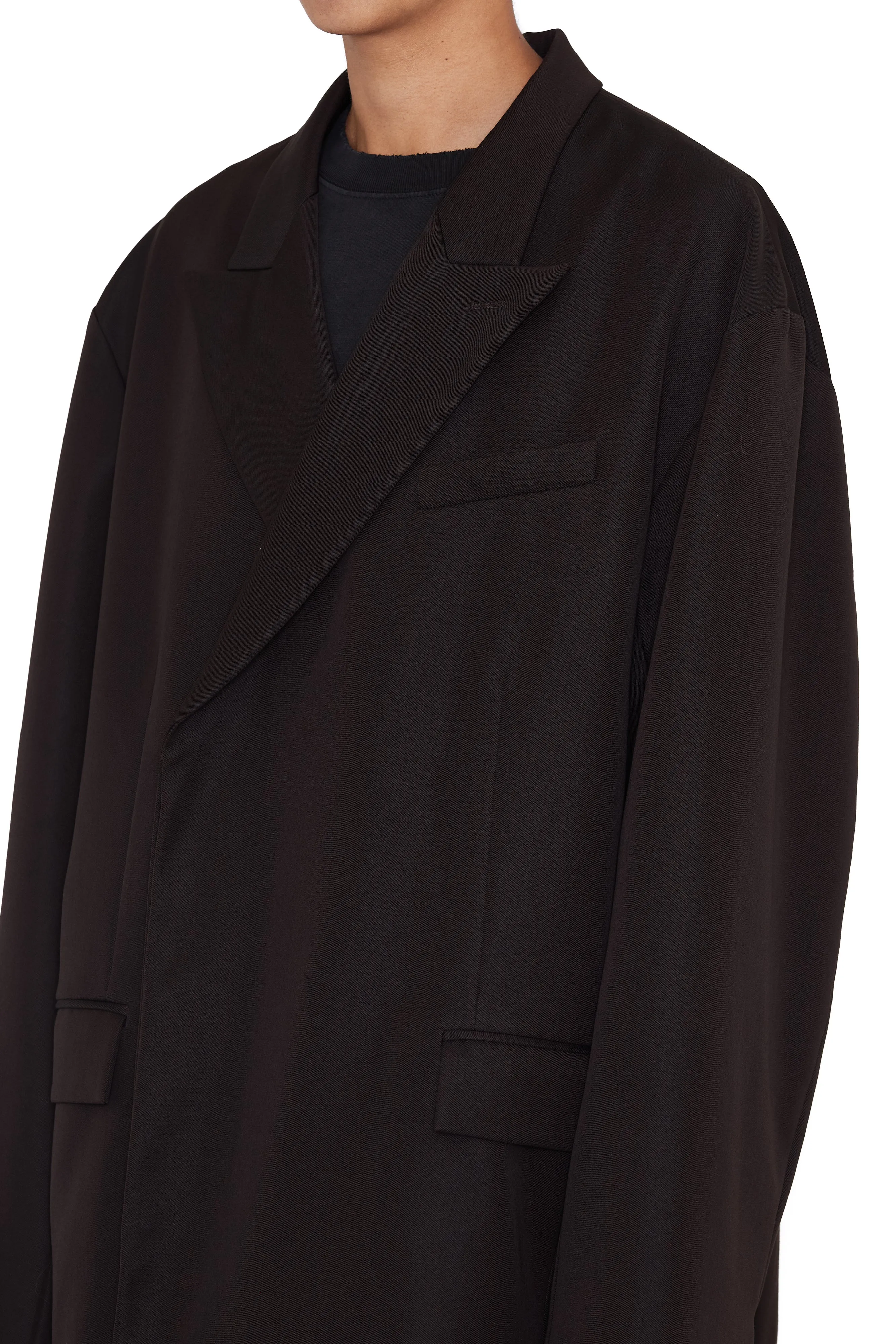 BROWN DOUBLE BREASTED OVERSIZED JAZZ BLAZER