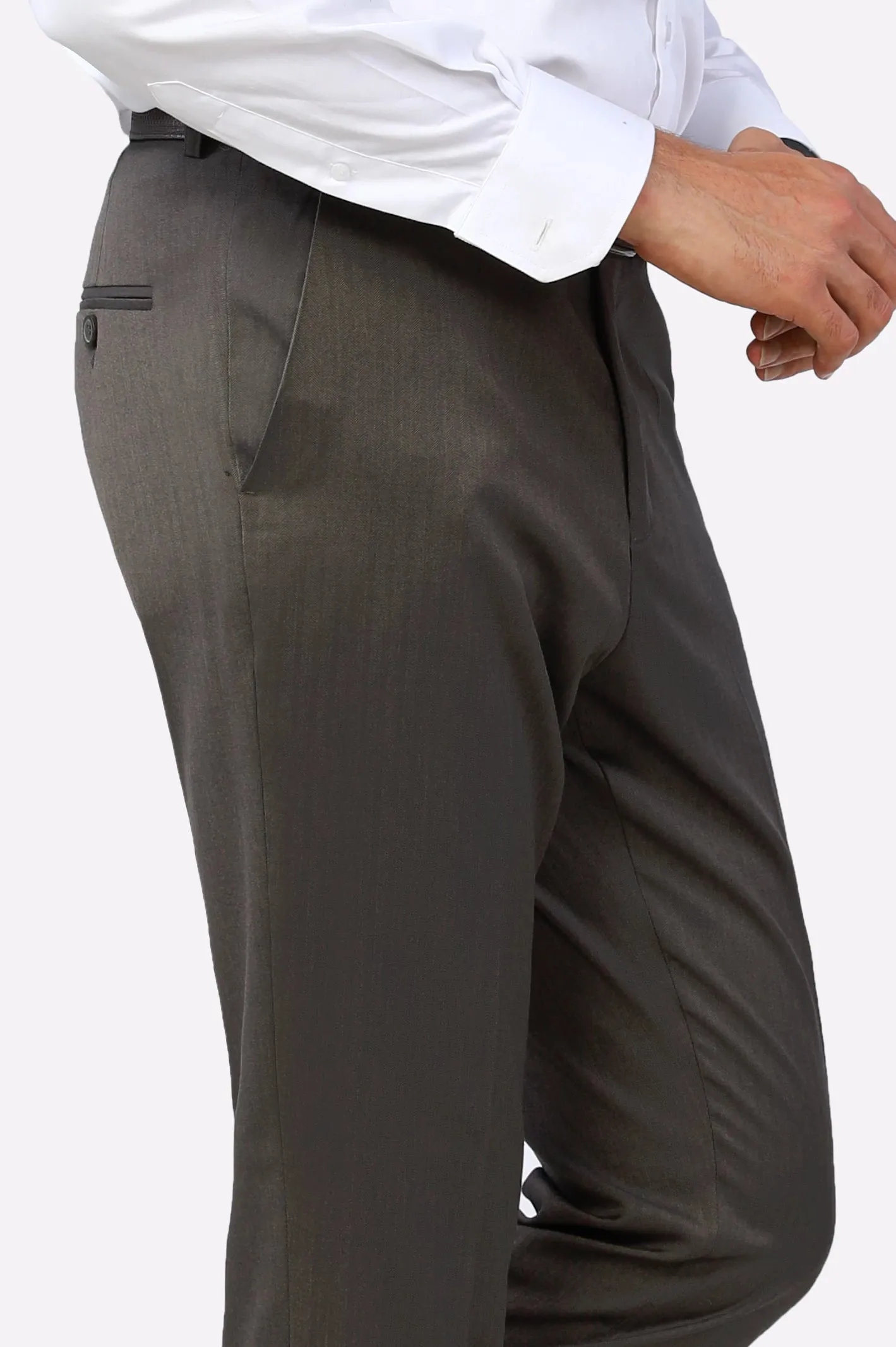 Brown Regular Fit Formal Trouser
