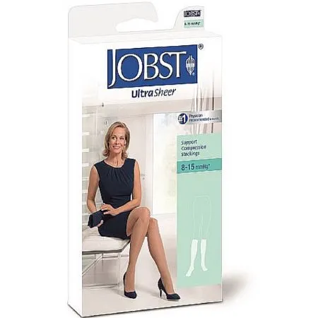 BSN Medical 119229 Jobst Medical Compression Stockings Knee High 8-15 mmHg, UltraSheer, Closed Toe, Standard Length, Sun Bronze Color, Size Small
