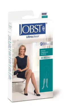 BSN Medical 119617 Jobst Medical Compression Stockings Knee High 20-30 mmHg, UltraSheer, Closed Toe, Petite Length, Medium Size, Natural Color