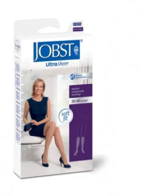 BSN Medical 7768129 Jobst Medical Compression Stockings Knee High w/SoftFit 30-40mmHg, UltraSheer, Full Calf, Standard Length, X-Large, Natural Color