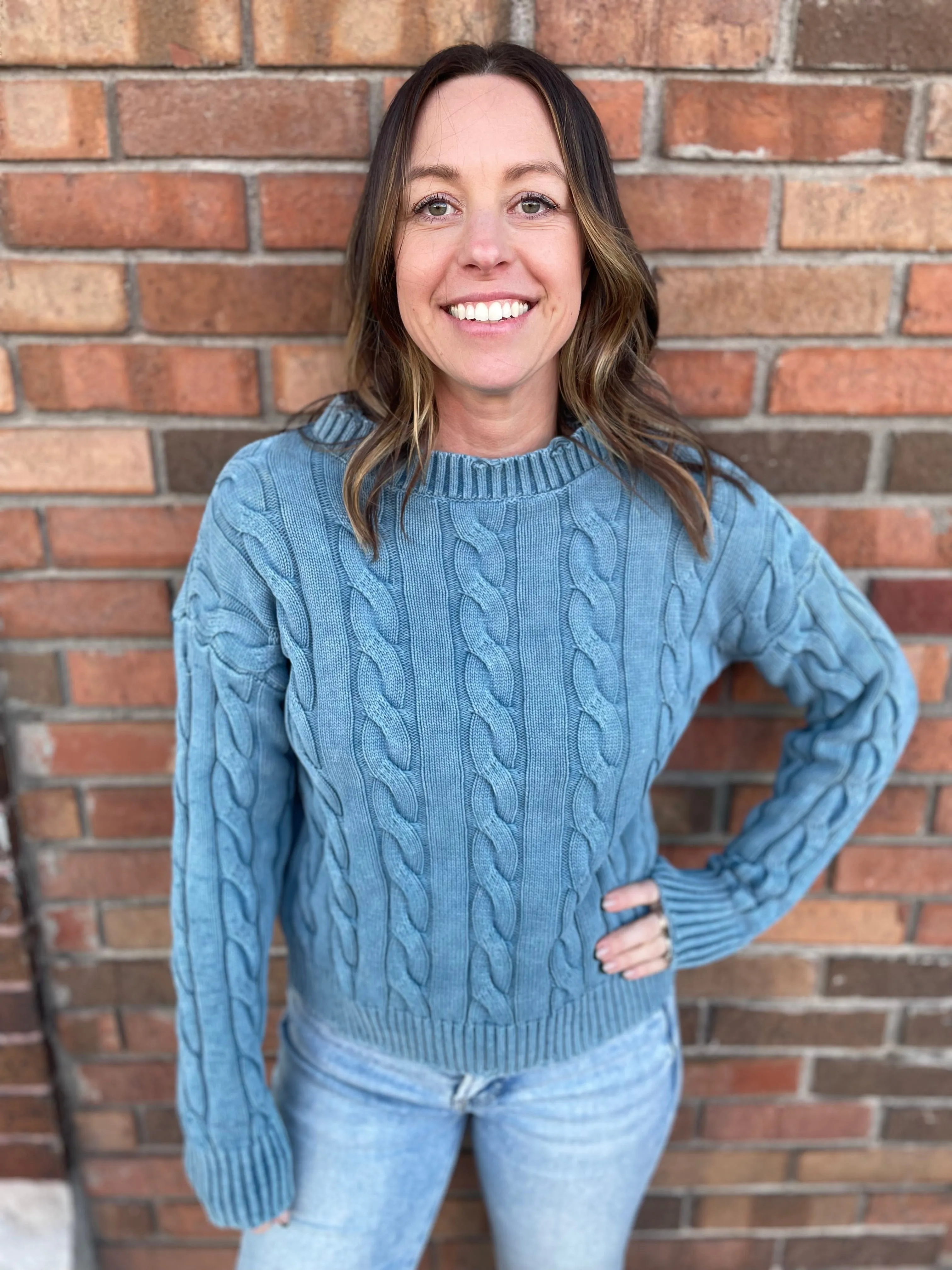 Cable Knit Pullover Sweater