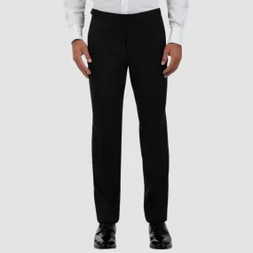 Cambridge classic fit maguire evening trouser in black pure wool