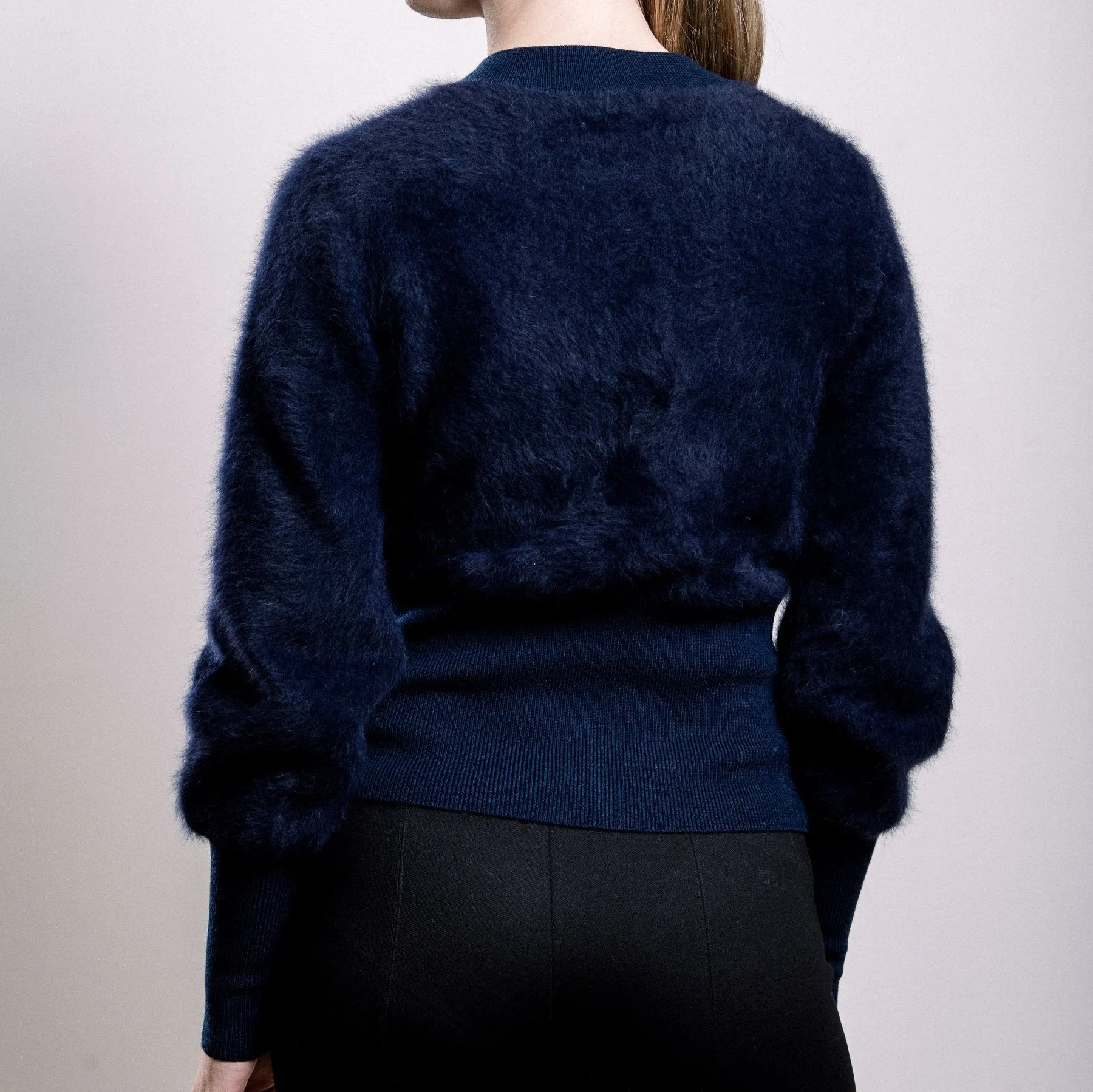 Cashmere & Fox Cardigan - Navy