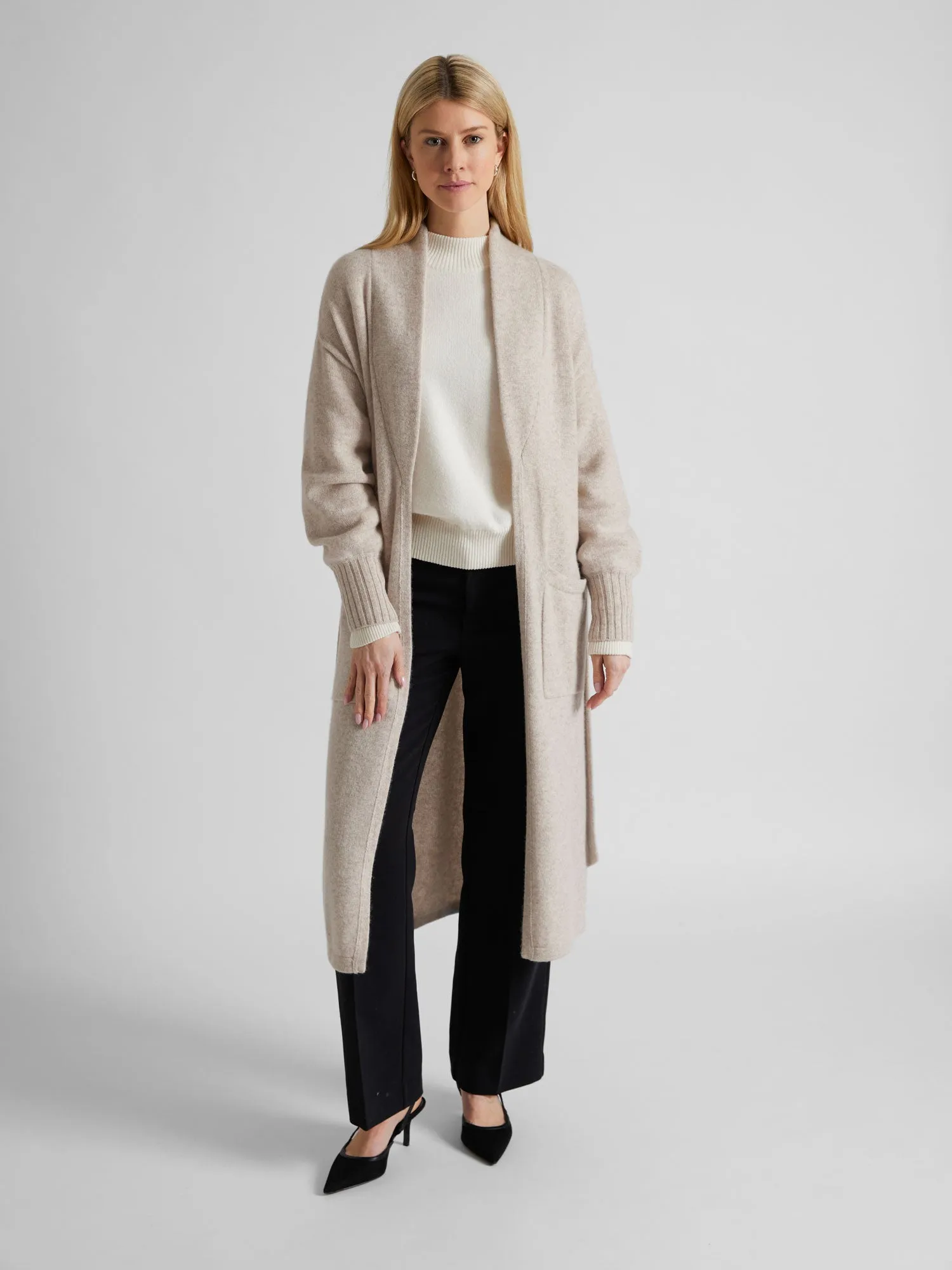 Cashmere coat "Trench" - beige