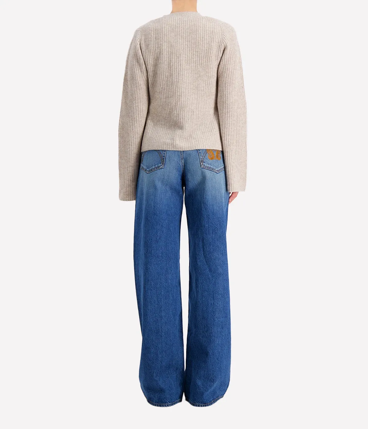 Cashmere Sleeve Cardigan in Sandwisp