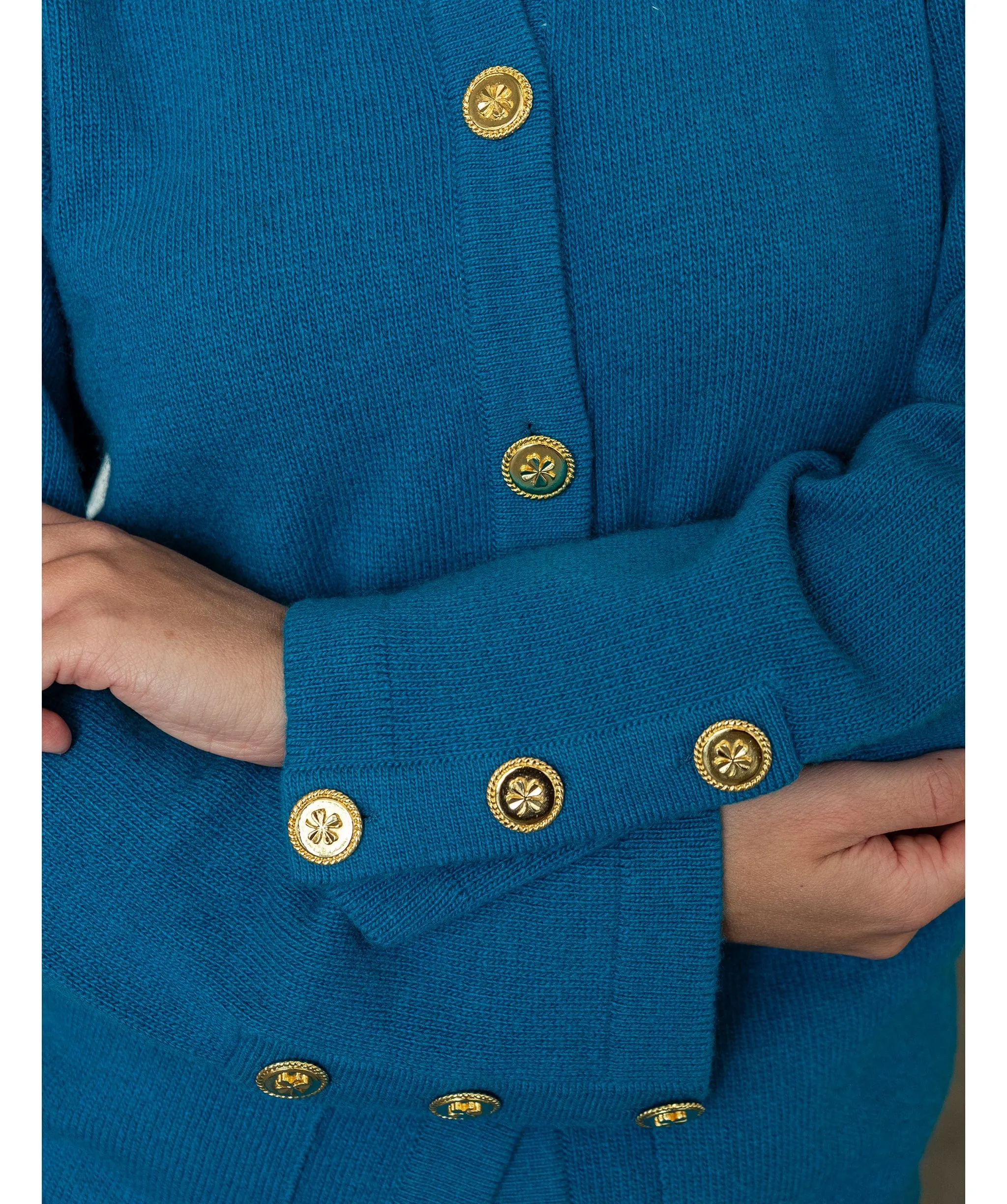 Chanel Blue Cashmere Cardigan DXBS0497