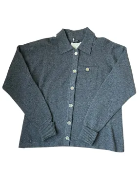 Chanel CC Buttons Cardigan Gray DXBK0171