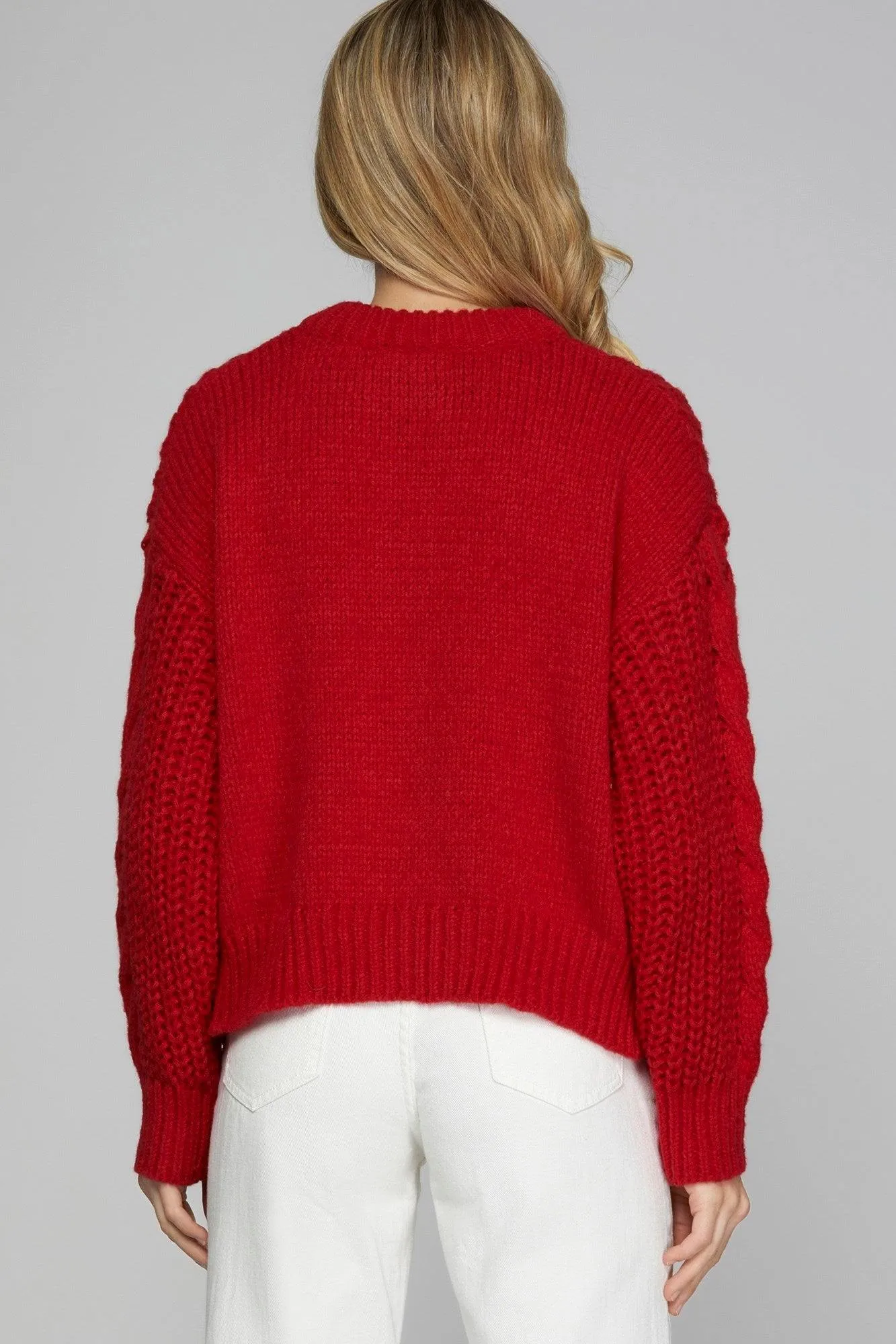 Chunky Cable Knit Cardigan