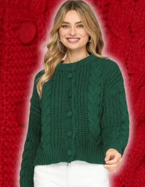 Chunky Cable Knit Cardigan