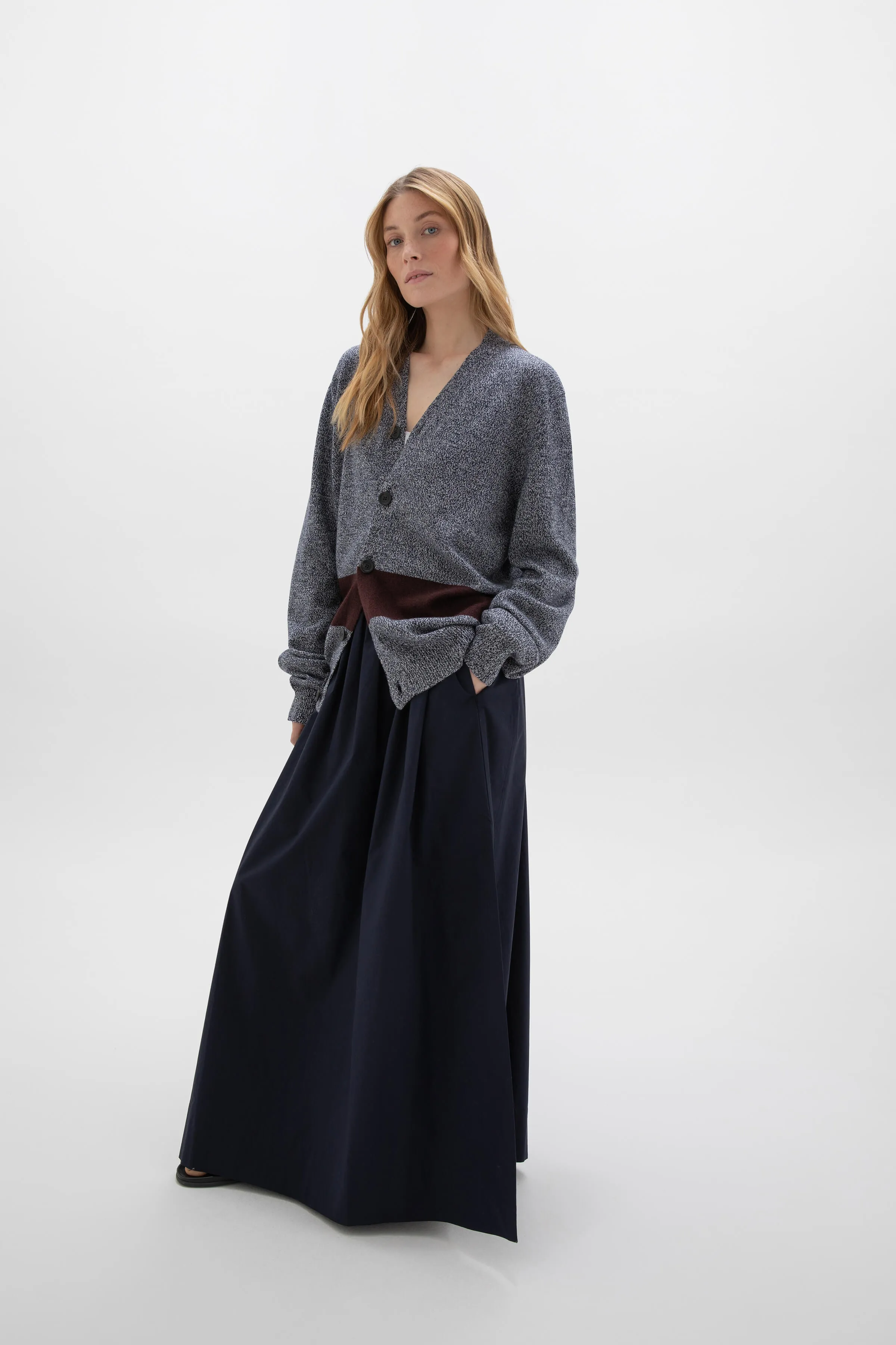 Colour Block Cashmere Cardigan