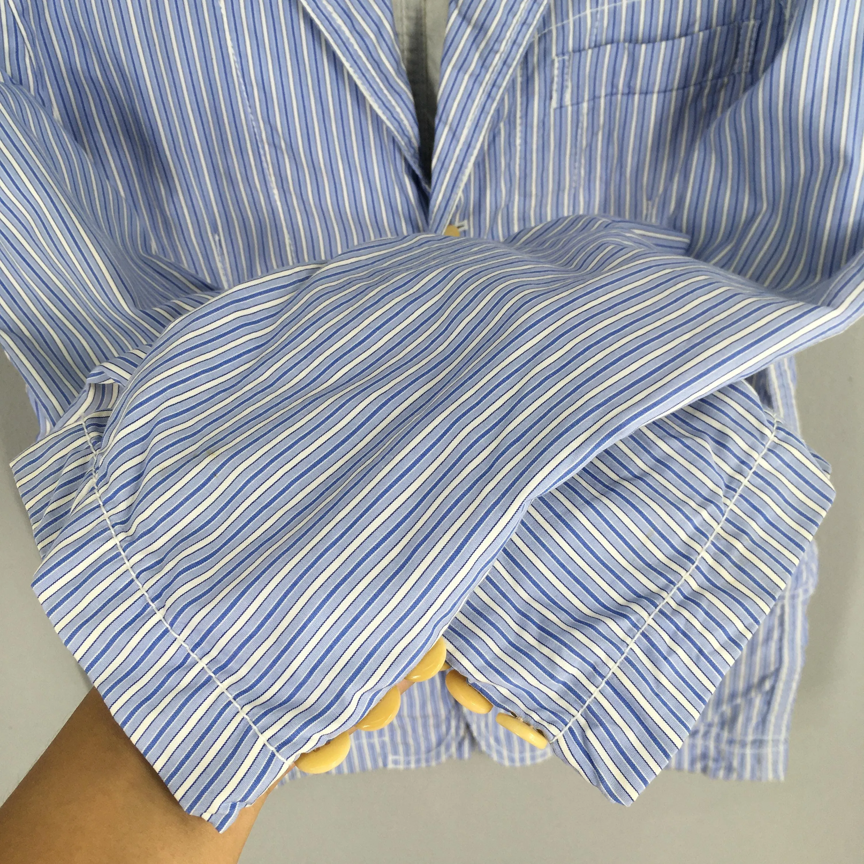 Comme Des Garcons Blue Striped Coat Blazer Small