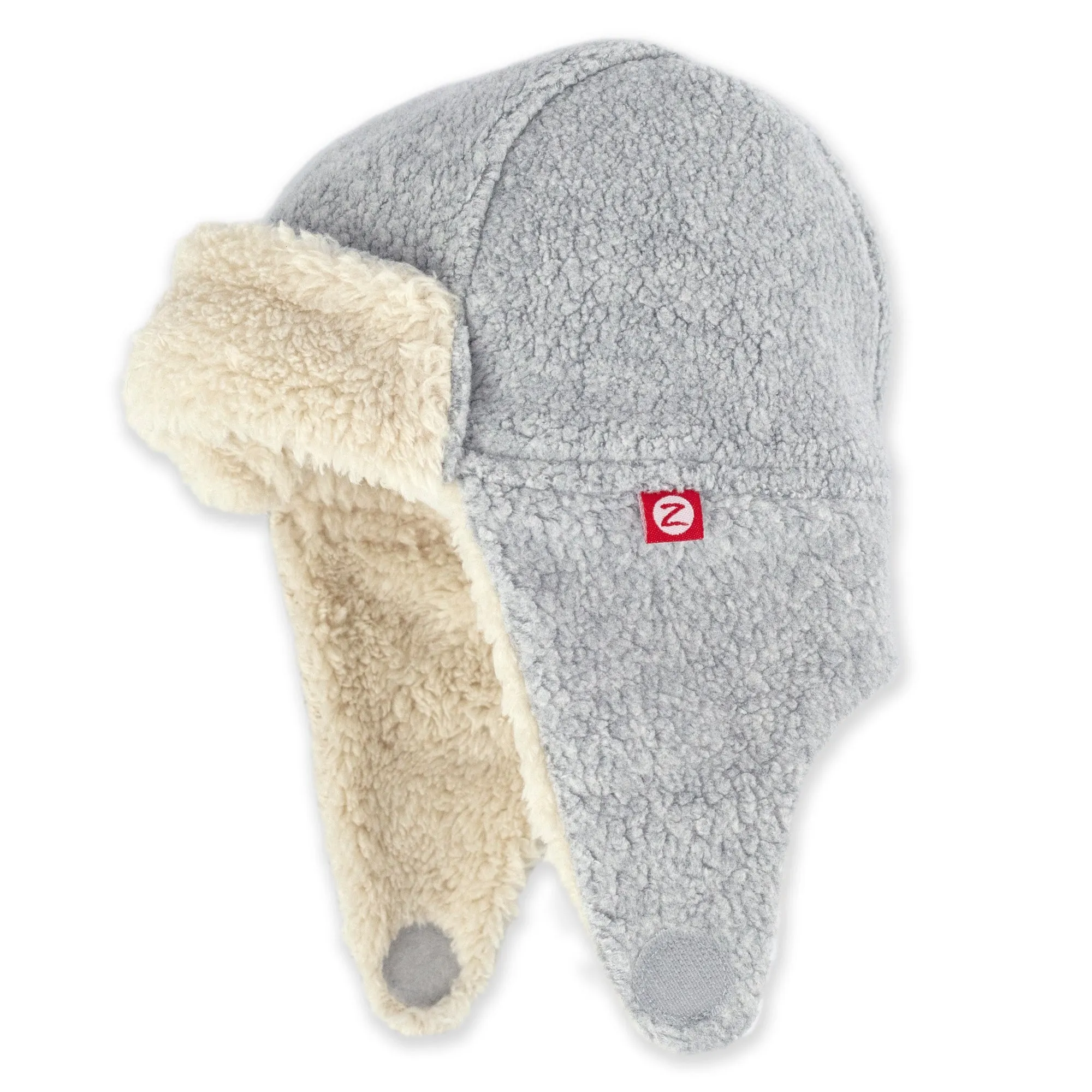 Cozie Furry Bootie & Trapper Hat Set - Heather Gray