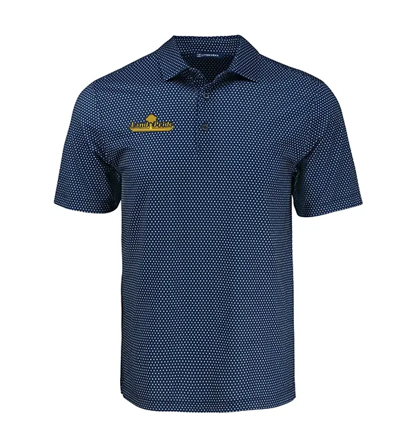 Cutter & Buck Pike Eco Shadow Check Print Recycled Mens Big & Tall Polo