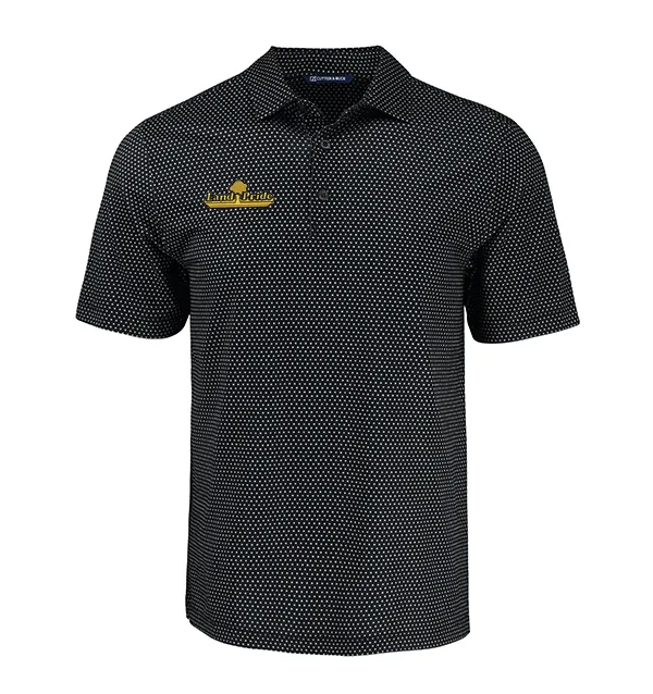 Cutter & Buck Pike Eco Shadow Check Print Recycled Mens Big & Tall Polo