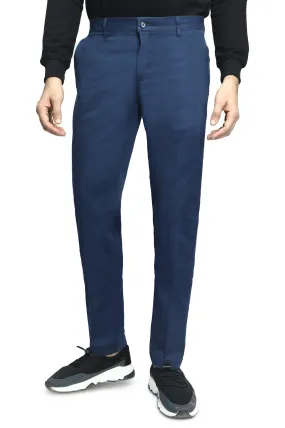 Dark Blue Cotton Smart Fit Trouser