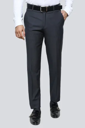Dark Grey Wash & Wear Regular Fit Trouser