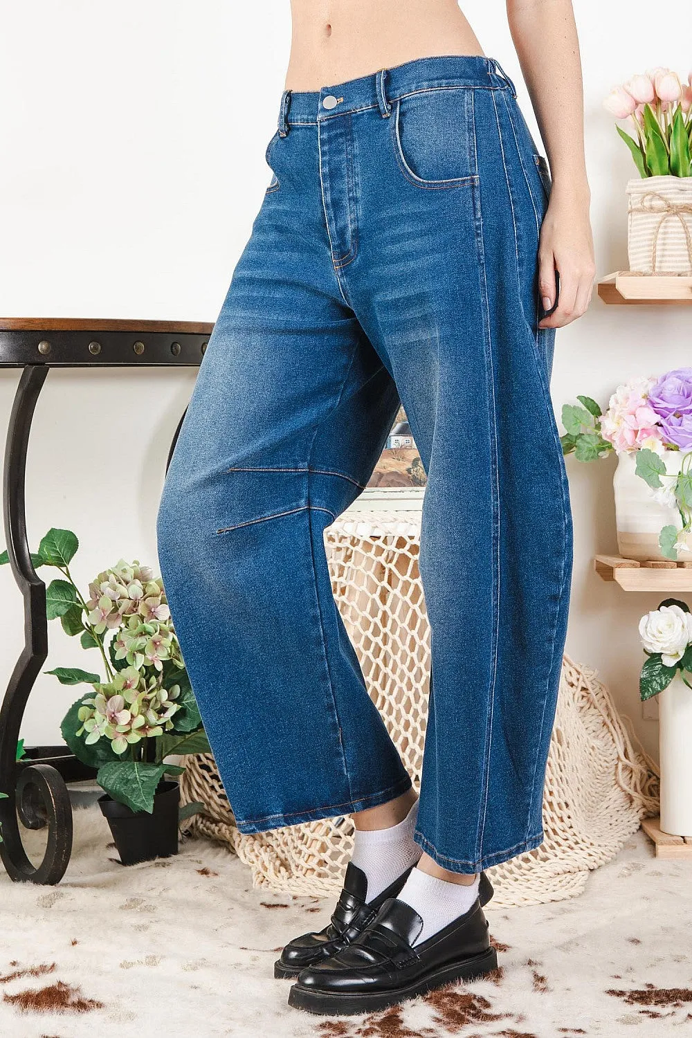 Denim Barrel Denim Pants #072