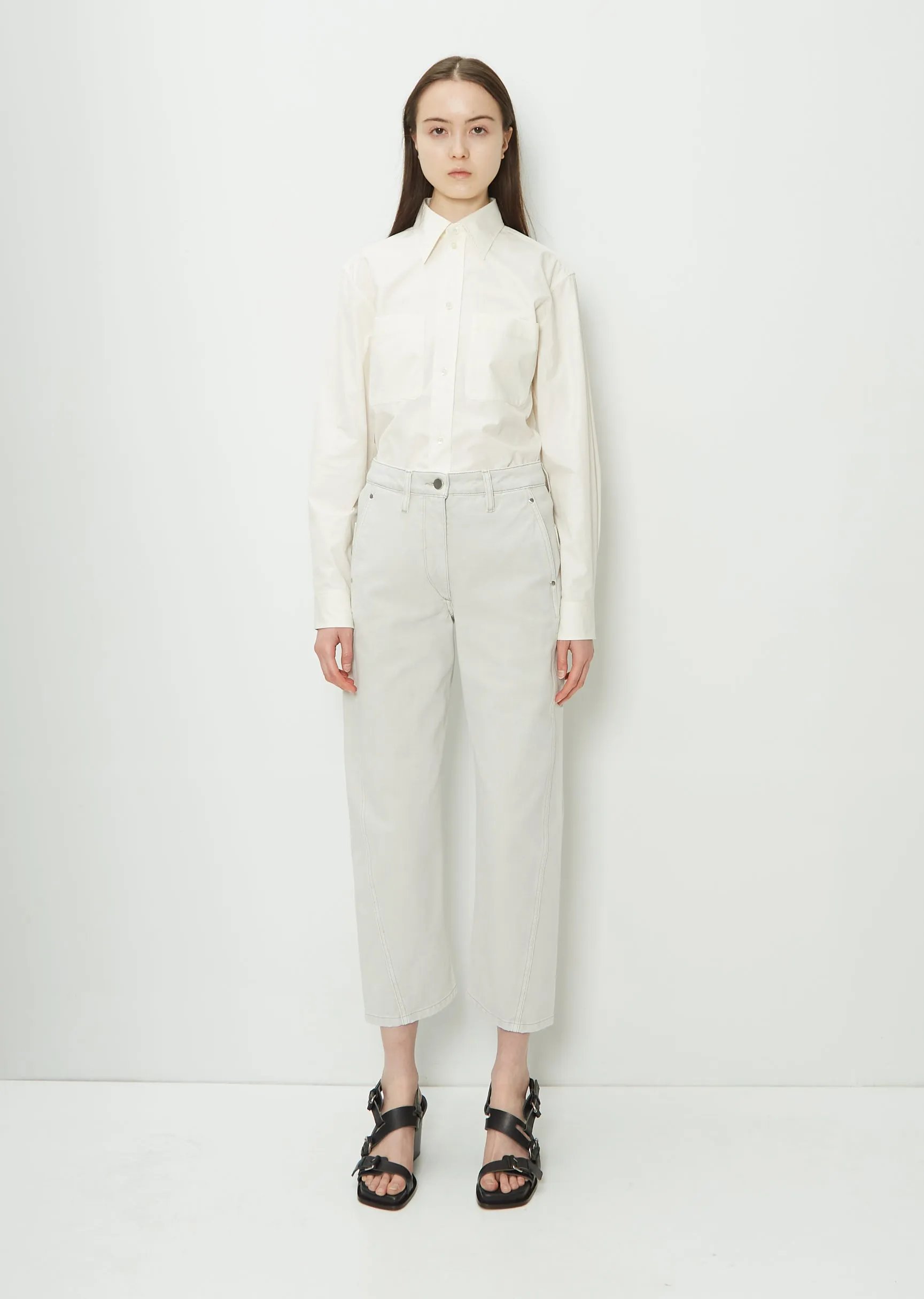 Denim Twisted Pant — Denim Snow Grey