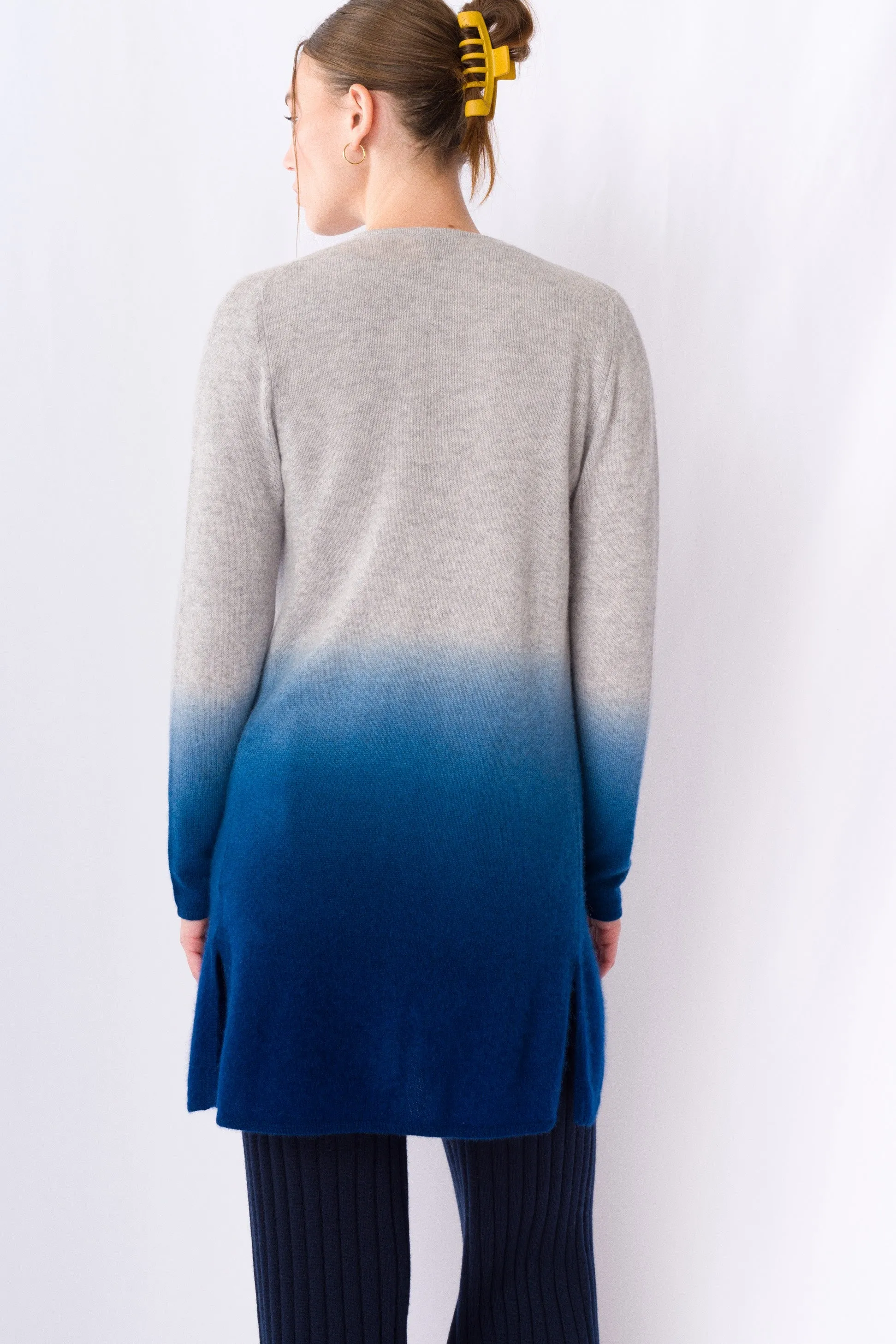 Dip-Dye Longline Cardigan