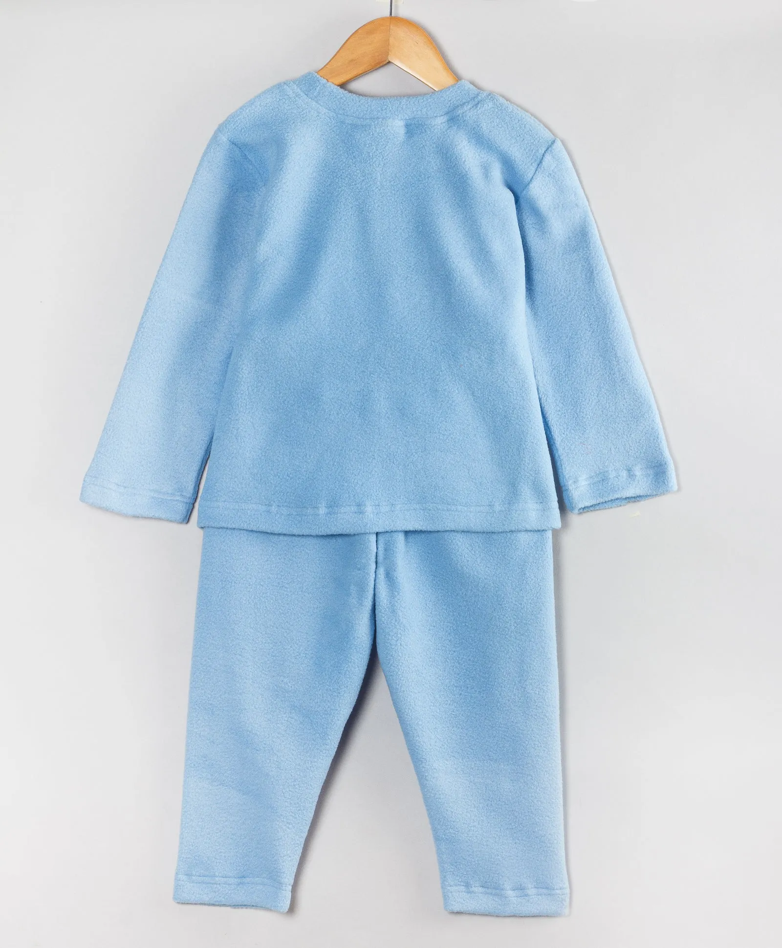DRAGON PATCHWORK LIGHT BLUE FLEECE SET