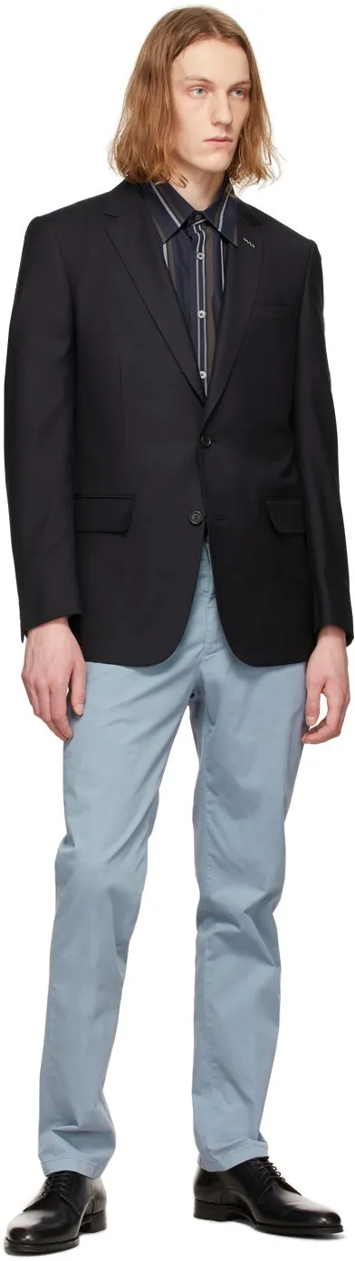 Dunhill Navy Wool Mayfair Blazer