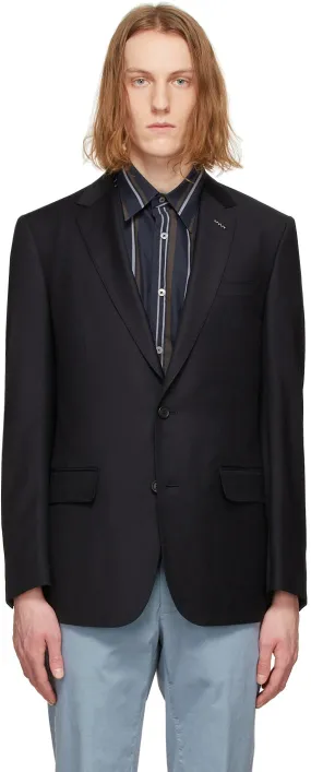Dunhill Navy Wool Mayfair Blazer
